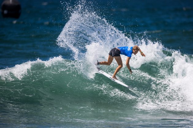 Sarah Baum, US Open of Surfing 2023, Huntington Beach, Califórnia (EUA). Foto: WSL / Kenny Morris.