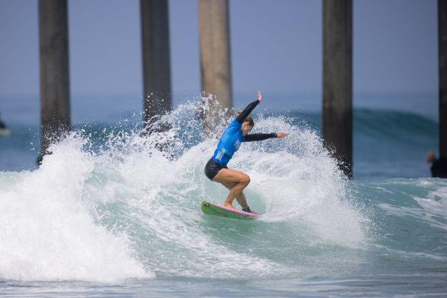 Sawyer Lindblad, US Open of Surfing 2023, Huntington Beach, Califórnia (EUA). Foto: WSL / Kenny Morris.