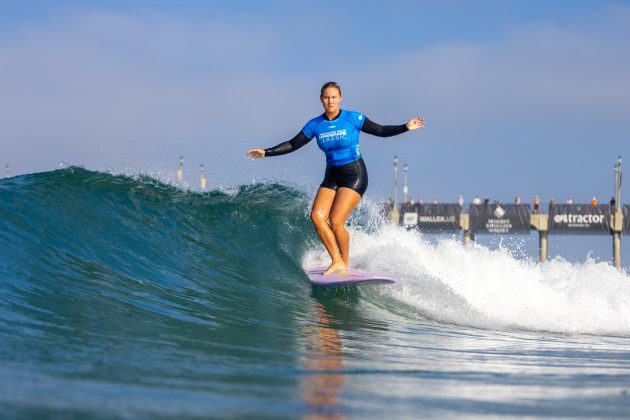 Sophia Culhane, Huntington Beach Longboard Classic 2023, Huntington Beach, Califórnia (EUA). Foto: WSL / Tommy Pierucki.