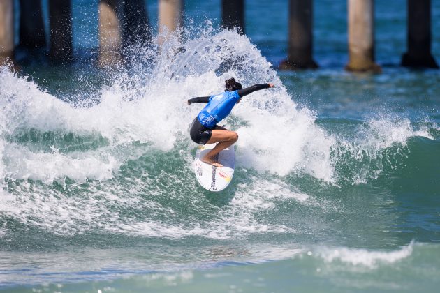 Teresa Bonvalot, US Open of Surfing 2023, Huntington Beach, Califórnia (EUA). Foto: WSL / Kenny Morris.