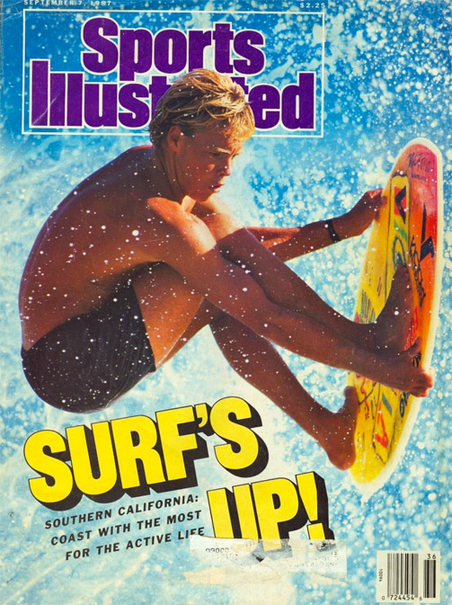 Tom Trager campeão mundial de skimboard na capa da tradicional Sports Illustrated