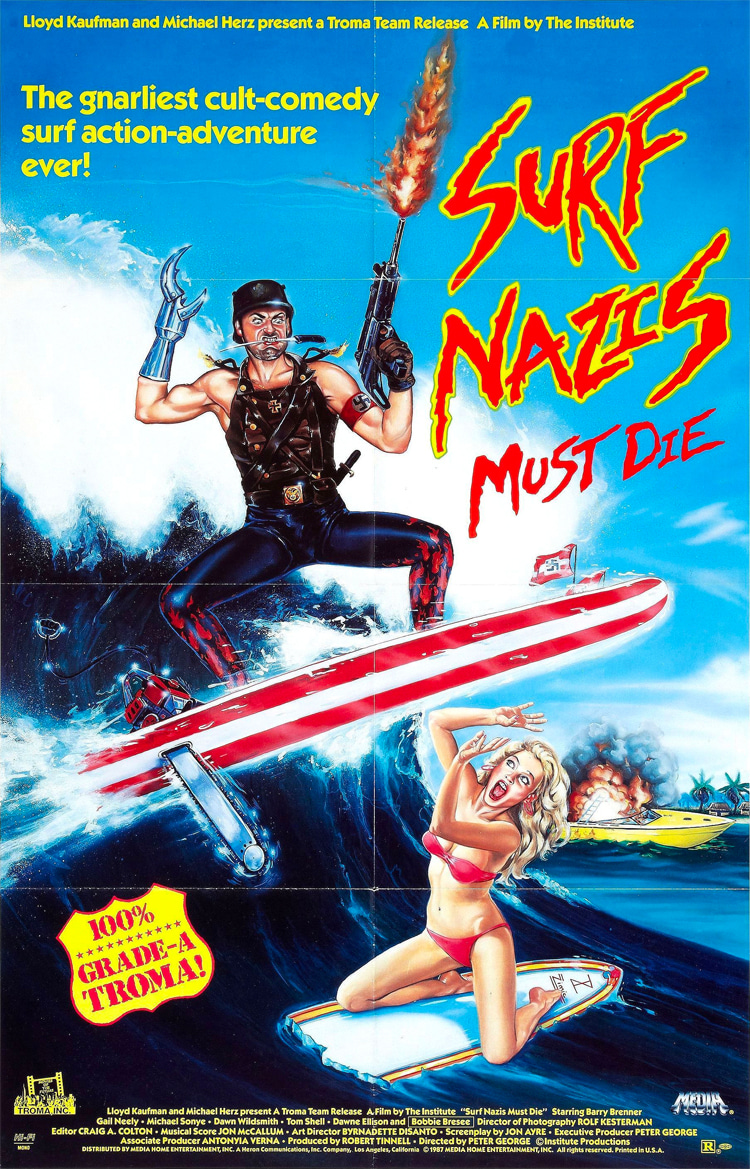 ‘Surf Nazis Must Die’: o cartaz do filme B de 1987