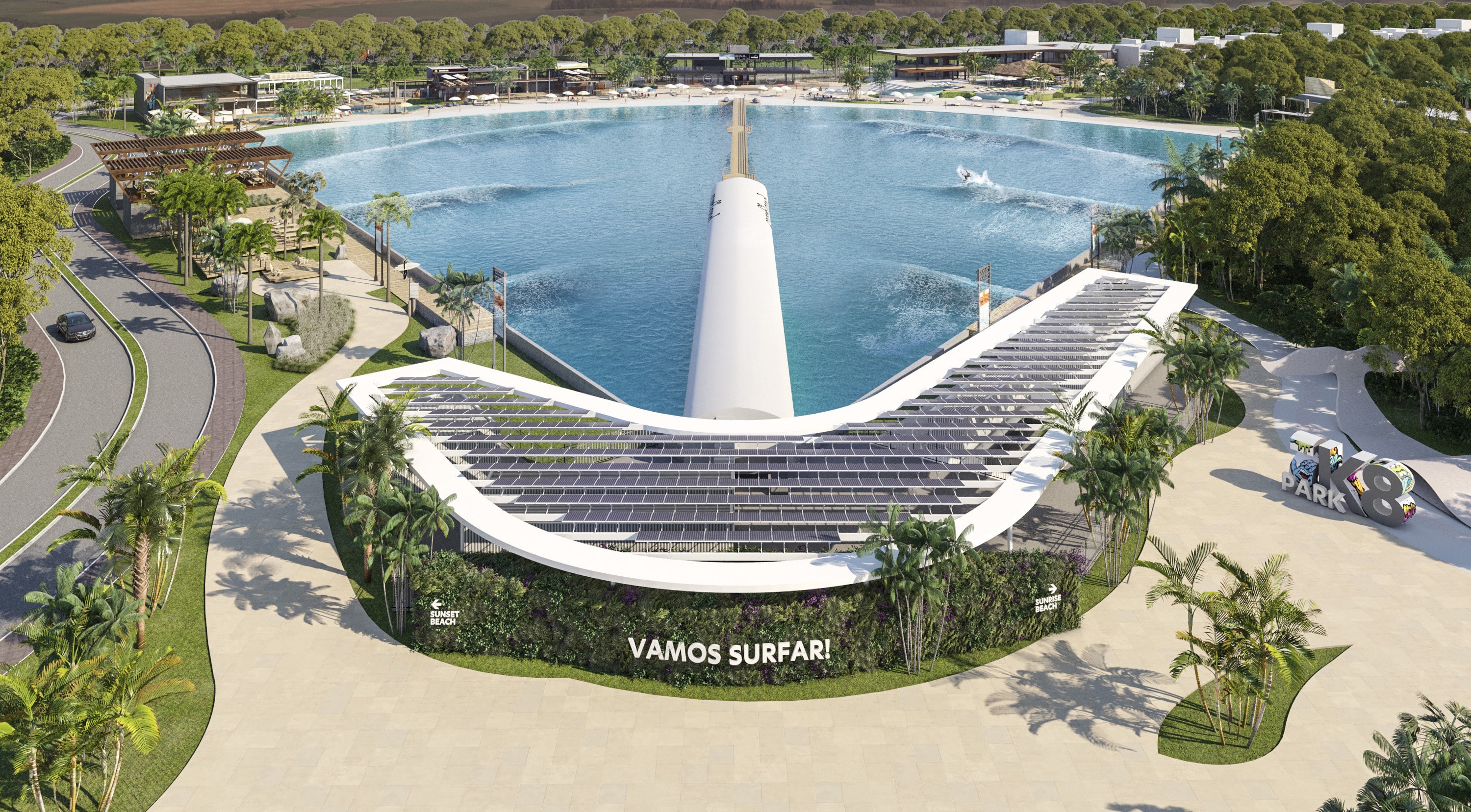 Surfland Brasil já opera em fase de testes com tecnologia Wavegarden Cove.