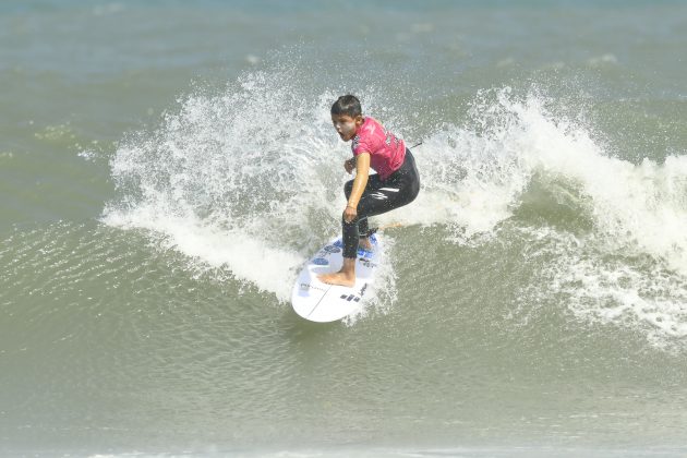 Keoni Zanoni, campeão Sub 8 do Circuito Surf Talentos 2023. Foto: Márcio David.