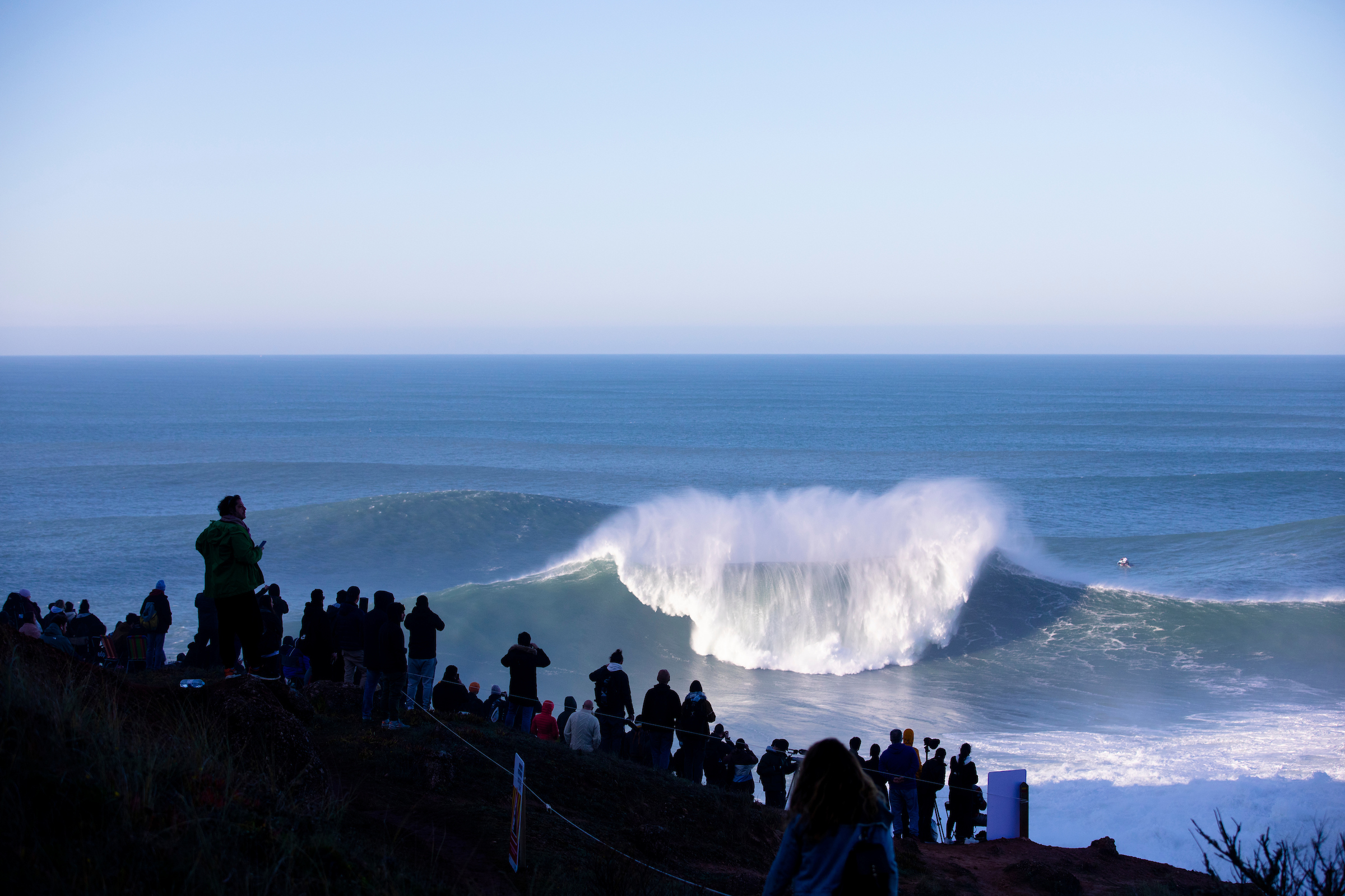 Praia do Norte, Nazaré, Portugal, sede do Big Wave Challenge.