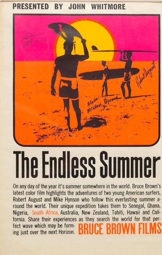 Cartaz clássico do filme Endless Summer.