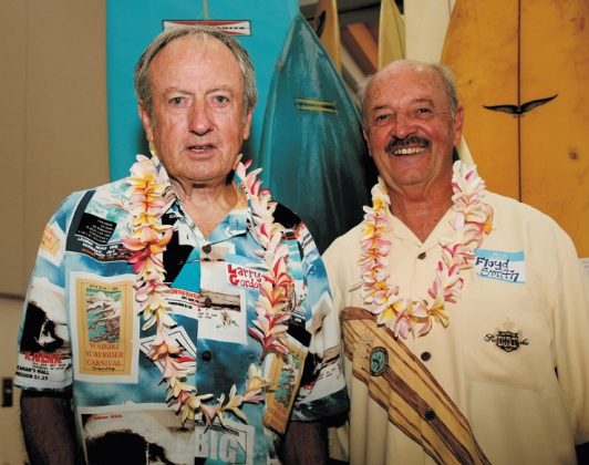 Larry Gordon e Floyd Smith, G&S Surfboards, San Diego (CA). Foto: Arquivo pessoal.