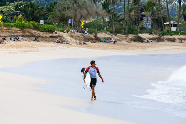 Samuel Pupo, Pro Sunset Beach 2024, North Shore de Oahu, Havaí. Foto: WSL / Brent Bielmann.