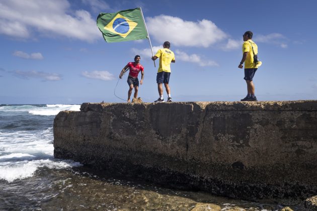Time Brasil, ISA World Surfing Games 2024, Arecibo, Porto Rico. Foto: ISA / Sean Evans.