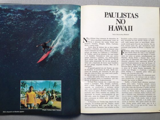 Robberto Emmenegger, Carlos Crbone e Reinaldo Dragão, Revista Brasil Surf, matéria Paulistas no Hawaii, Honolua Bay, Maui. Foto: Klaus Mitteldorf / Brasil Surf.