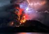 Erupção de vulcão na Indonésia