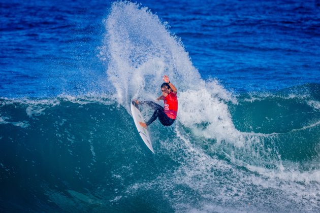 Taro Watanabe, Ballito Pro 2025, Willard Beach, KwaZulu-Natal, África do Sul. Foto: WSL / Pierre Tostee.