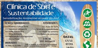 Ecosurfi promove clínica em Bertioga (SP)