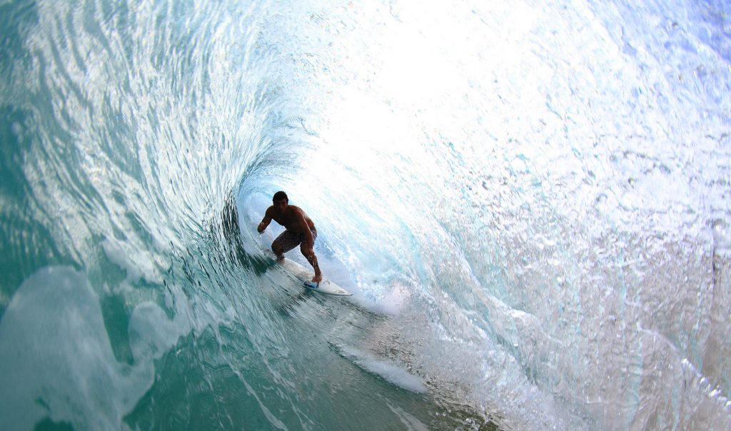 Leo Neves em seu habitat natural na Praia do Bode, Fernando de Noronha (PE), no ano de 2011.