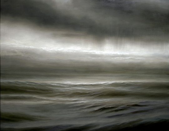 Open Water no 17, óleo sobre tela, arte de Ran Ortner. Foto: Reprodução.