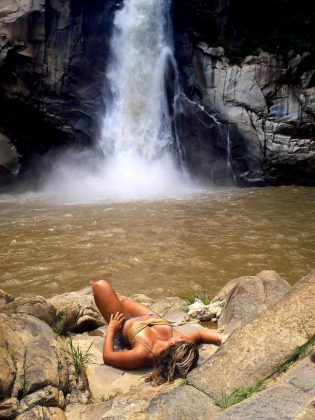 Raquel Heckert, La Cascata Encantada, México, . Foto: Arquivo pessoal.