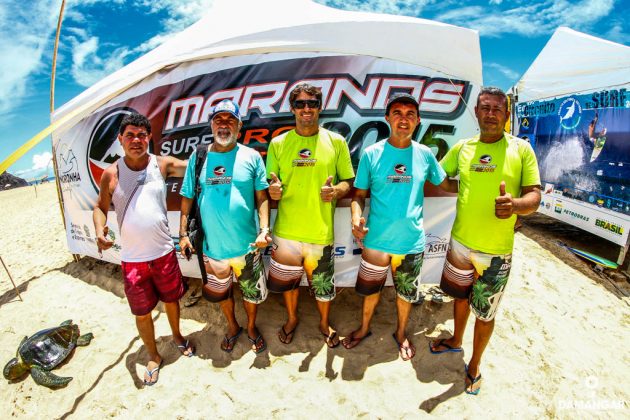 Organizadores da etapa Noronha Surf Festival 2015, Cacimba do Padre, Fernando de Noronha (PE). Foto: Claudio Damangar.