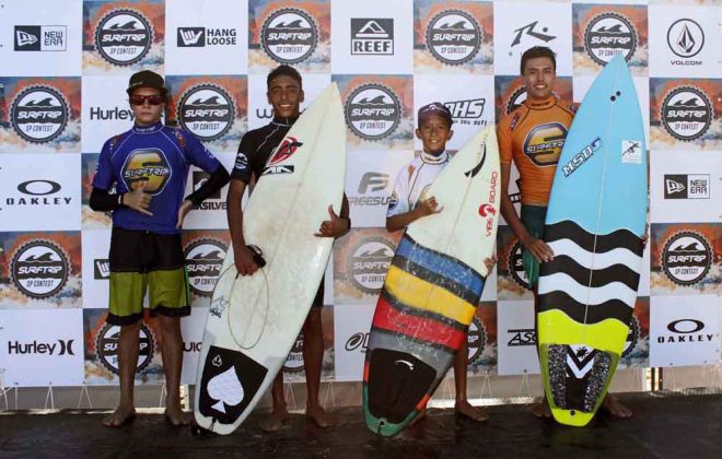 Podio junior Circuito Surf Trip SP Contest. Foto: Thais Serra.