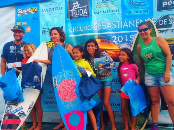 Feminino Estreantes Sebastianense de Surf 2015. Foto: Divulgação ASSS.