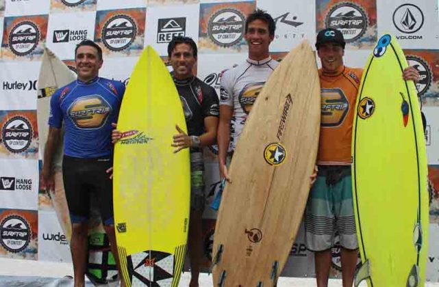 Podioopen Circuito Surf Trip SP Contest, segunda etapa, Pitangueiras, Guarujá. Foto: Thais Serra.