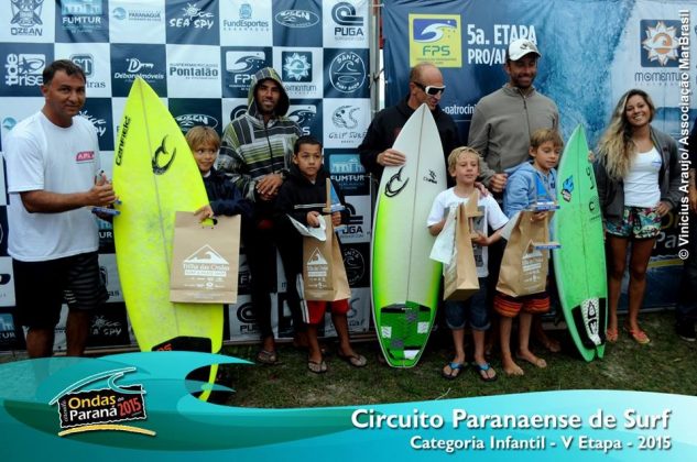 Pódio Infantil, quinta etapa do Circuito Paranaense de 2015 Pro/Am Circuito Paranaense. Foto: Matheus Pereira.