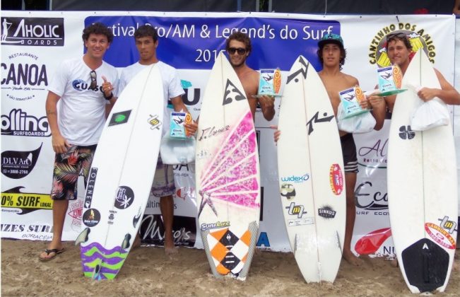 Vencedores da Pro_Am Festival Pro/Am & Legend’s do Surf. Foto: Miguel Soares.