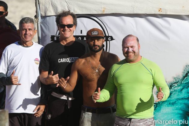Claudio Marques, Rick Werneck, Jeff Urdan e Marcello Pedro, Rio Bodyboarding Master Series 2016, Barra da Tijuca. Foto: Divulgação.