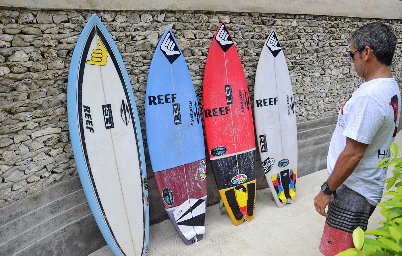 O quiver de Fabio Gouveia, Kuda Huraa, Maldivas.