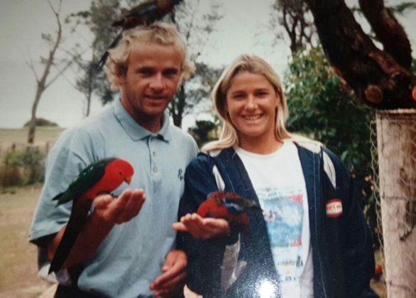 Bira Schauffert e Jaqueline Siva. anos 1990. Foto: Divulgação.