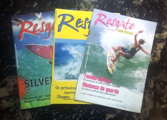 Edições da Revista Resgate anos 1990. Foto: Divulgação.