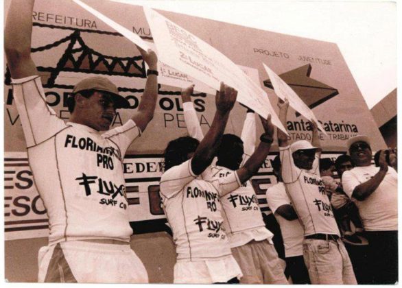  Finalistas do Florianópolis Pro WQS 92. anos 1990. Foto: Divulgação.