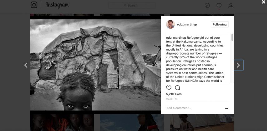Uma história de cair o queixo. O fim de um surfista e repórter fotográfico de guerra. Foto: Reprodução / Instagram.
