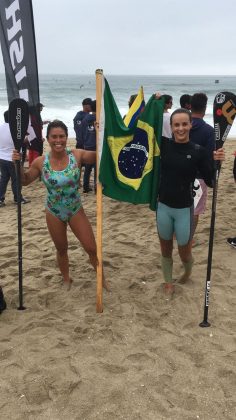 Lena e Aline. XIII Jogos Pan-Americanos de Surf e SUP. Foto: João Renato.
