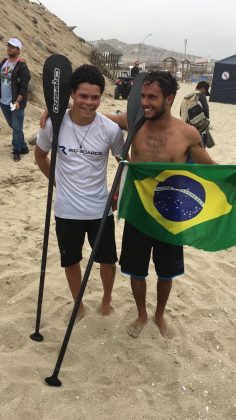 Guilherme dos Reis e Vinnicius Martins. XIII Jogos Pan-Americanos de Surf e SUP. Foto: João Renato.