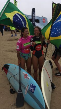 Aline e Fernanda. XIII Jogos Pan-Americanos de Surf e SUP. Foto: PASA/ Paolo López Zubiaurr.