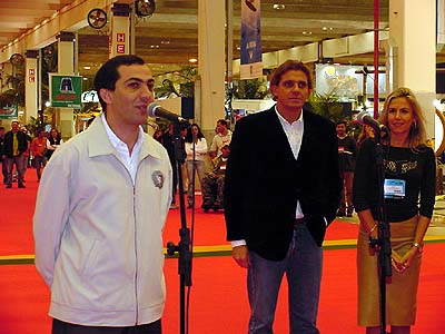 Alberto Hiar e Claudio Martins de Andrade durante evento em 2002.