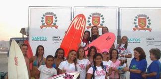 Surf treino termina em Santos (SP)